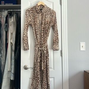 Banana Republic leopard wrap dress